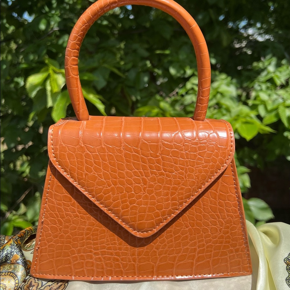 Mini handbag caramel brown